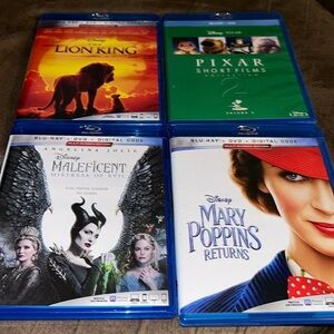 Lot of four Disney DVD/BLU-RAY